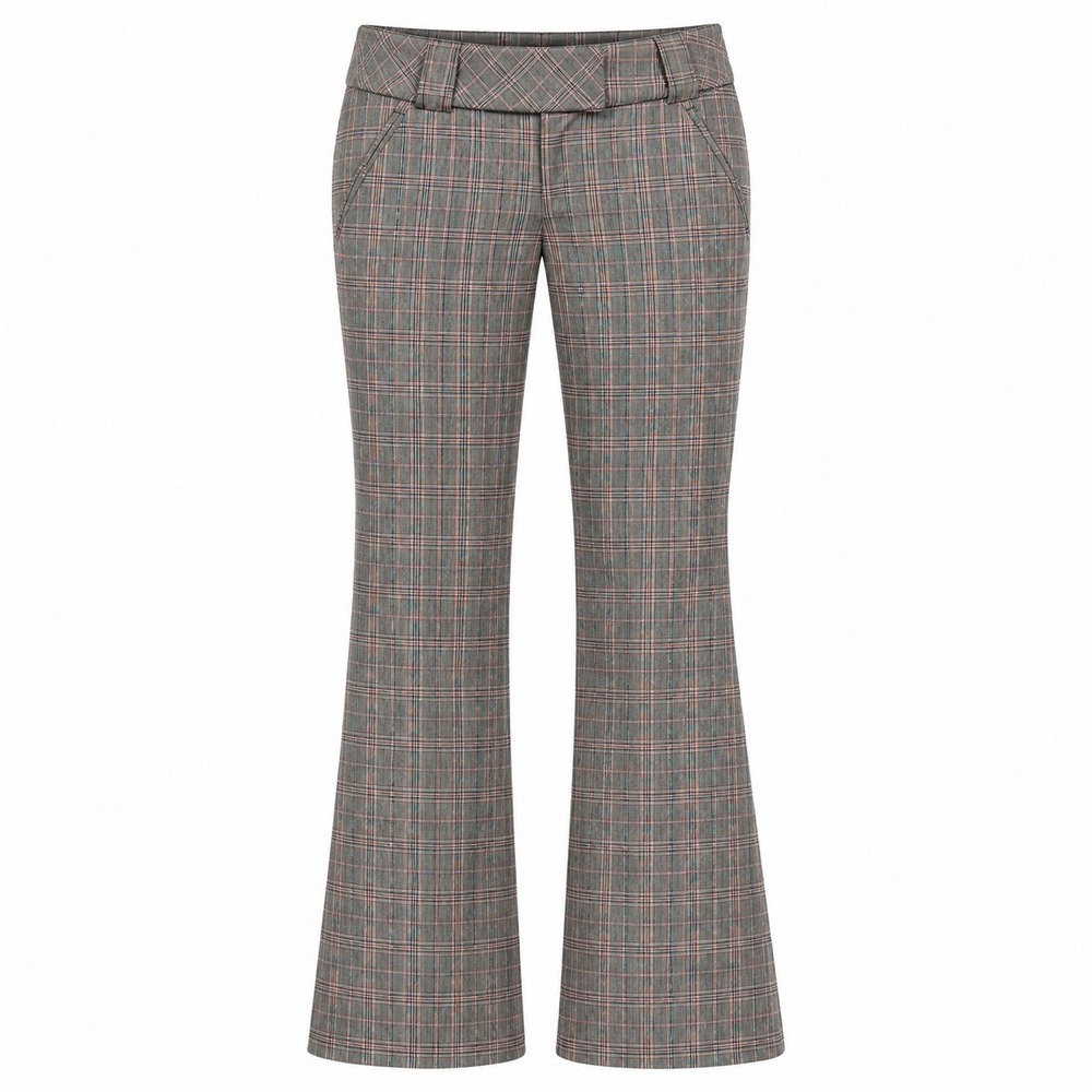 Y2K Be Bop Office Siren Plaid Trousers Womens Size 9 Dark Academia Indie Sleaze